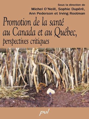cover image of La promotion de la santé au Canada et au Québec